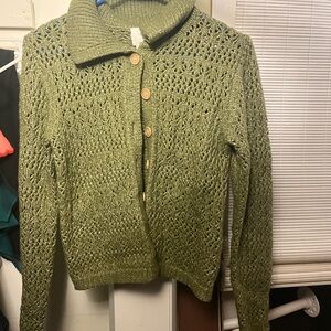 Joie Olive Button-Up Cardigan